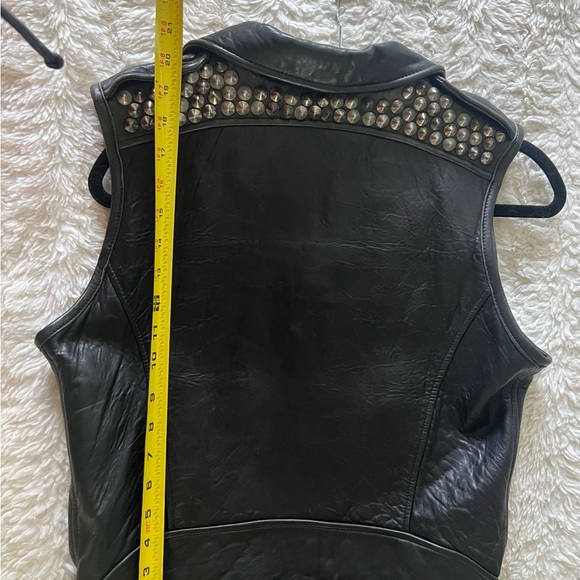 Robins Jeans leather Moto Vest - Picture 9 of 9